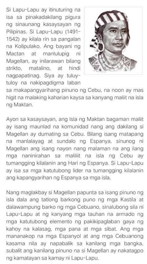 talambuhay ni lapu lapu brainly